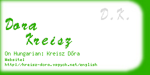 dora kreisz business card